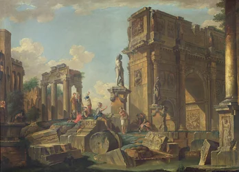 An Architectural Capriccio with the Arch of Constantine
